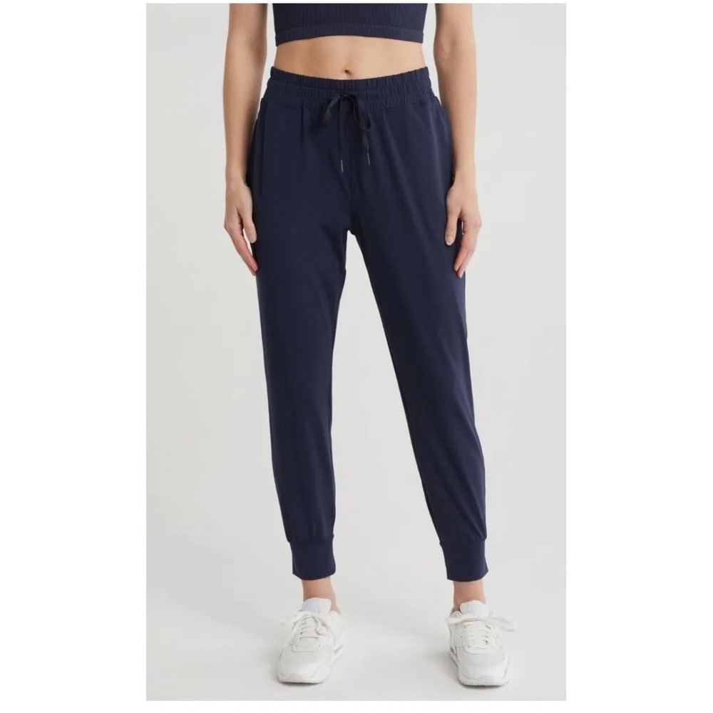 Zella On the Move Pocket Joggers Navy Blue Activewear Pants Womens Size XXS